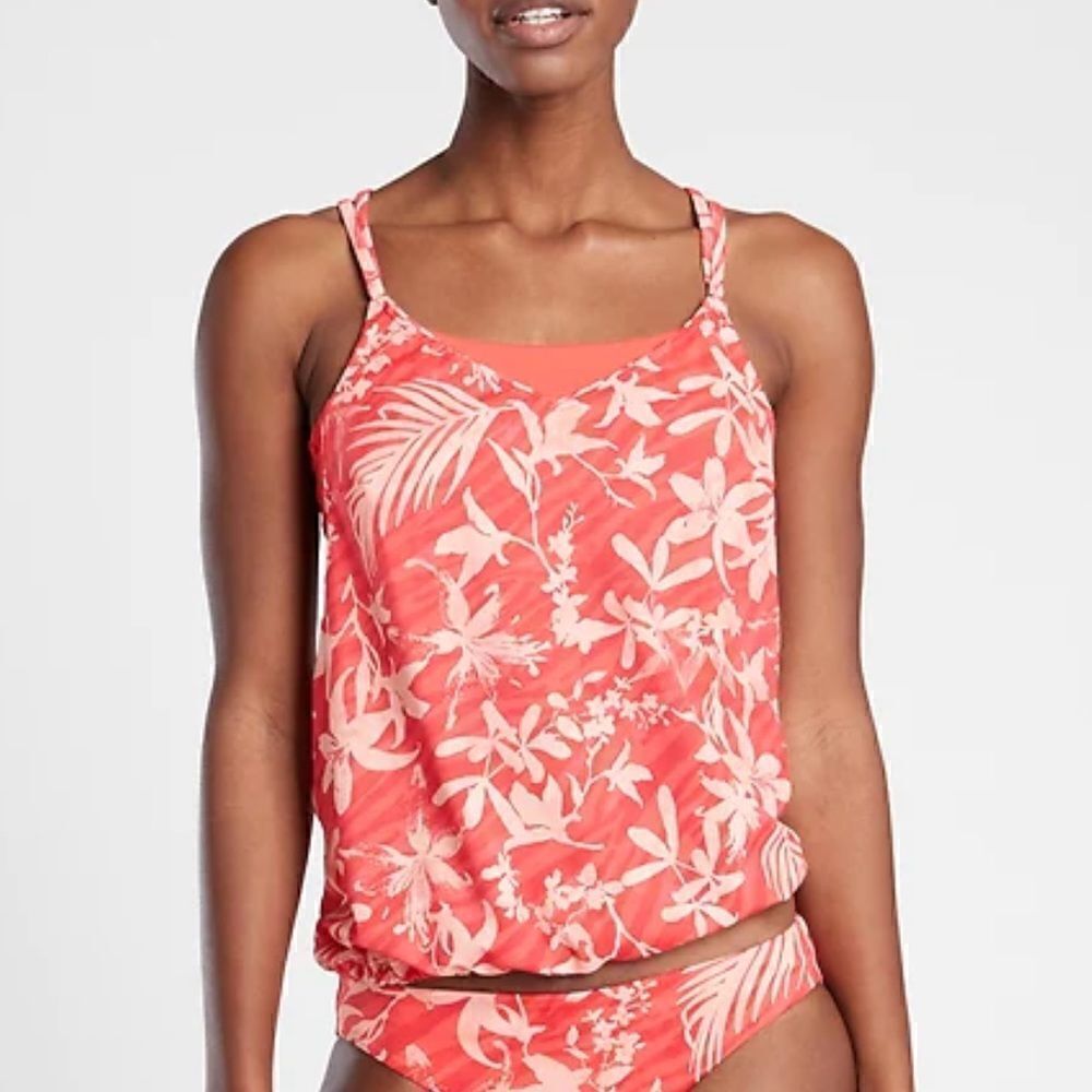 𝅺athleta Seascape Blousy Printed Tankini Top 32B/C NWT